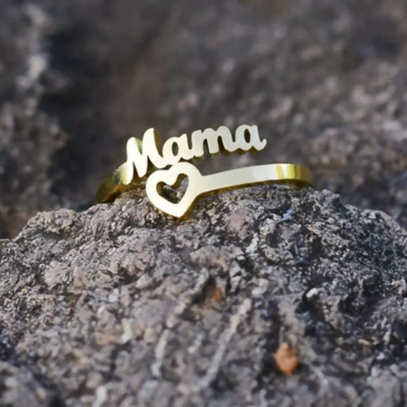 NEW MAMA STERLING STERLING ADJUSTABLE RING, CUTE RING, SHINY RING. - Picture 4 of 7